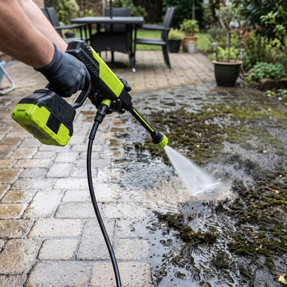 Cleaning patio pavers